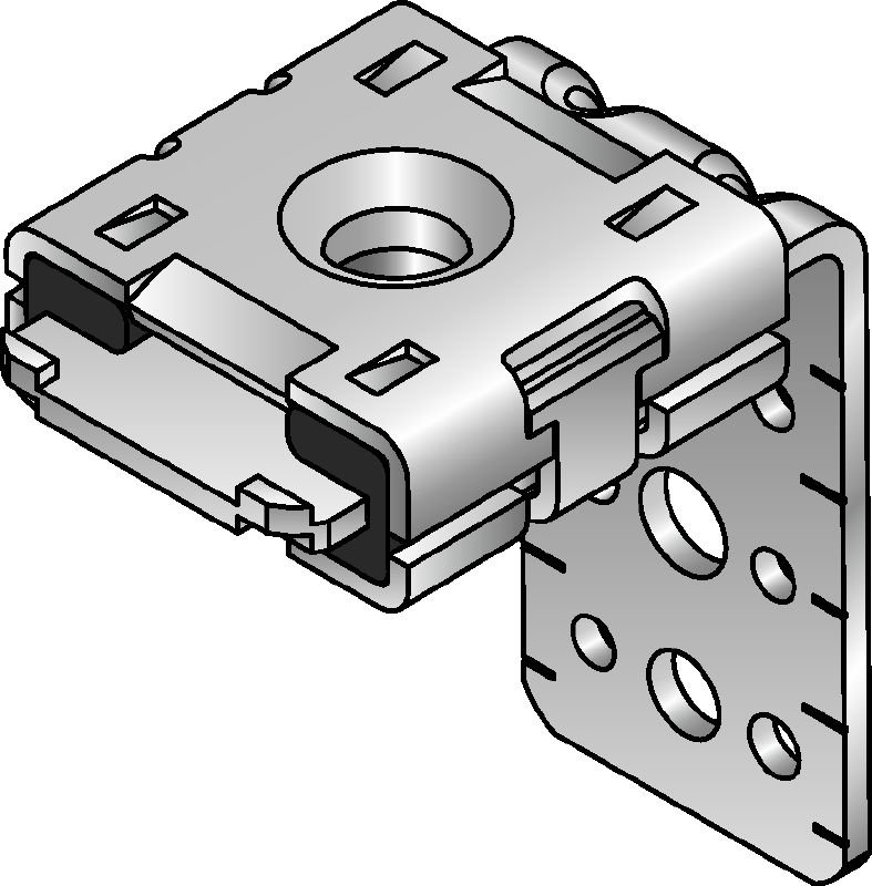 Staffa per condotte di ventilazione MVA-LP Staffa per condotte di ventilazione zincata con una lunghezza di 100 mm per il fissaggio di condotte di ventilazione direttamente ai soffitti