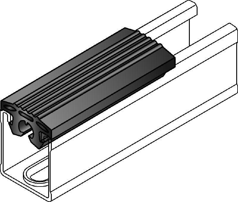 Insert en caoutchouc pour rails MQZ-RI Insert en caoutchouc d'insonorisation pour rails