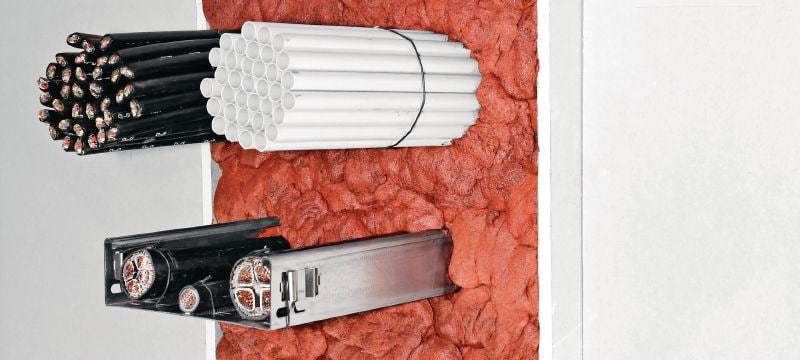 Brandschutzschaum CFS-F FX Leicht anzuwendender flexibler Brandschutzschaum zur Herstellung von Brand- und Rauchschutzabschlüssen um Kabel- und Kombidurchführungen Anwendungen 1