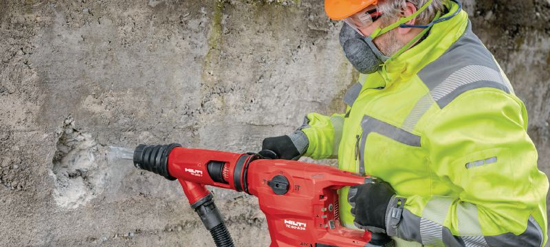 Akku-Bohrhammer TE 60-A36 Hochleistungsfähiger SDS Max Akku-Kombihammer mit Aktiver Vibrationsreduktion (AVR) und elektronischer Schnellabschaltung ATC (Active Torque Control) für schwere Bohr- und Meisselarbeiten in Beton Anwendungen 1