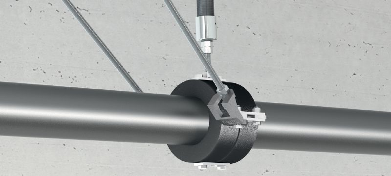 Collier de serrage de points fixes de tube de réfrigération Collier point fixe isolant a haute densité de qualité supérieure pour compenser la dilation des tuyaux dans les applications de réfrigération Applications 1