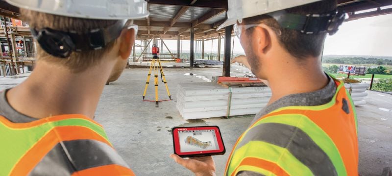 Tablet PLC 400 für Absteckanwendungen Robustes Tablet für Absteckarbeiten auf der Baustelle Anwendungen 1