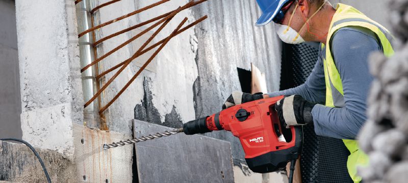 Bohrhammer TE 60-AVR Vielseitiger und leistungsstarker SDS Max (TE-Y) Bohrhammer für Bohr- und Meisselarbeiten in Beton, mit Aktiver Vibrationsreduktion (AVR) Anwendungen 1