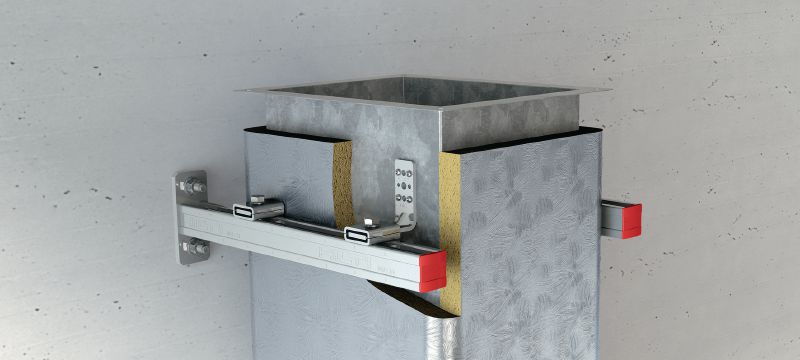  Console pour gaine de ventilation lourde galvanisée pour la fixation de gaines de ventilation lourdes Applications 1