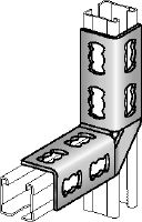 Support d'angle galvanisé à chaud MQW-8/90 Équerre à 90° degrés galvanisée pour le raccordement de multiples rails entretoises MQ