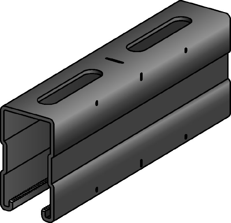 MQ S Unverzinkte Montageschienen für mittelschwere Anwendungen