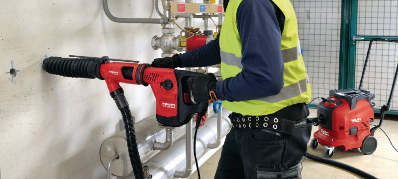 Staubabsaugvorrichtung TE DRS-Y Staubabsaugungssystem für Bohr- und Meisselarbeiten in Beton mit Hilti SDS Max (TE-Y) Bohrhämmern Anwendungen 1