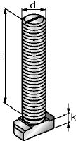 Hammerkopfschraube HBC T-Bozen zur Verwendung mit HAC-C(-P) Schienen