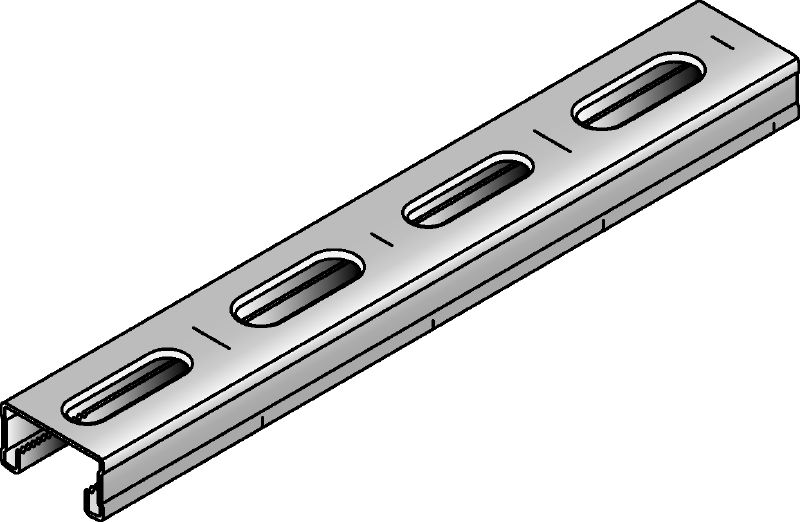 MM-C-16 Galvanisch verzinkte MM Profilschiene (16 mm hoch) für leichte Anwendungen