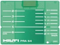 Plaquette-cible PRA 54 (CM/IN) 