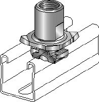 MQA Selle d'attache de tube galvanisée (Imperial) avec adaptateur pour la liaison des éléments filetés aux rails entretoises MQ