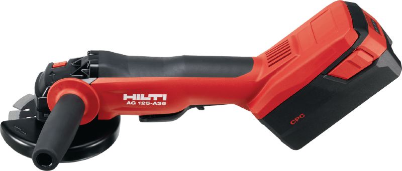 AG 125-A36 Akku-Winkelschleifer Kräftiger Akku-Winkelschleifer 36 V (bürstenlos) für alle Schneid- und Schleifarbeiten mit Scheiben bis 125 mm Durchmesser