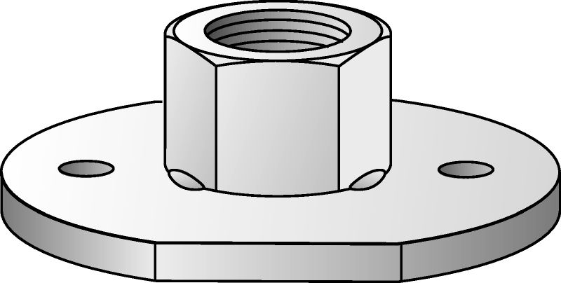 MGL 3 Piastra di base zincata per fissaggio leggero per barre filettate in spazio ridotto