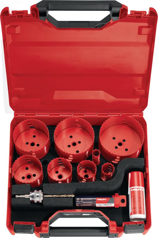 Ensemble de scies cloches HS-MU Coffret pour les scies cloches Hilti, vide ou sous forme de kit prêt à l'emploi pour différentes applications