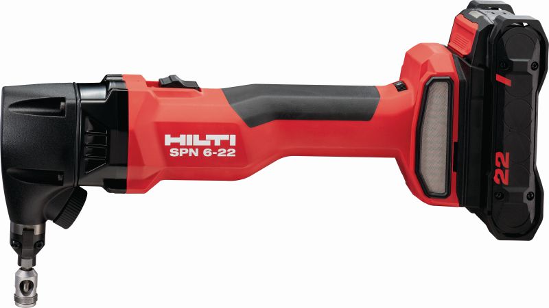 SPN 6-22 CN Roditrice a batteria Cesoia cordless ad elevata capacità per il taglio di lamiere e profilati metallici con una maggiore velocità e una deformazione minima (piattaforma della batteria Nuron)