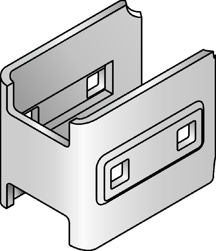 Connecteur MIQC-SC Élément de liaison galvanisé à chaud (GAC) utilisé avec les platines MIQ qui permettent le positionnement libre de la poutre