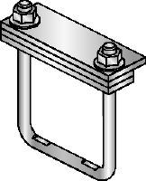 MIC-PS/MIC-PSP Élément de fixation galvanisé à chaud (GAC) pour la fixation des sabots de tubage aux poutres MI dans les applications pour charges lourdes avec extension