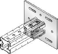 Platine de liaison MIQC-S Platine galvanisée à chaud (GAC) pour la fixation des poutres MIQ dans l'acier dans les applications pour charges lourdes