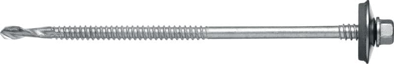 Sandwichpaneelschrauben S-CD 75 GS Sandwichpaneelschraube (A2 Edelstahl) mit 22-mm-Unterlegscheibe und Stützgewinde für dicke Stahlunterkonstruktionen (bis 15 mm)