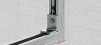 Angle MQW-L Équerre à 90 degrés galvanisée standard pour le raccordement de multiples rails entretoises MQ Applications 1