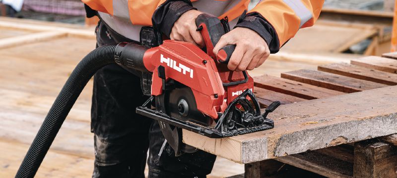Tagli diritti e precisi ad una profondità massima di 2-5/8 Sega circolare cordless con lama pre-montata da 190 mm | 7-1/4, per tagli precisi fino a 70 mm│2-3/4 nel legno e nei pannelli truciolari (piattaforma della batteria Nuron) Applicazioni 1