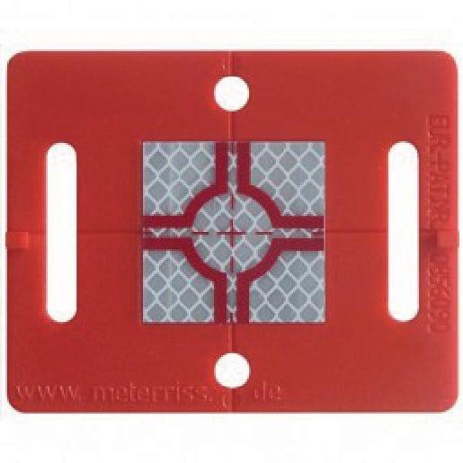 Meterriss-Plakette RS 50, rot 3cm Reflex 